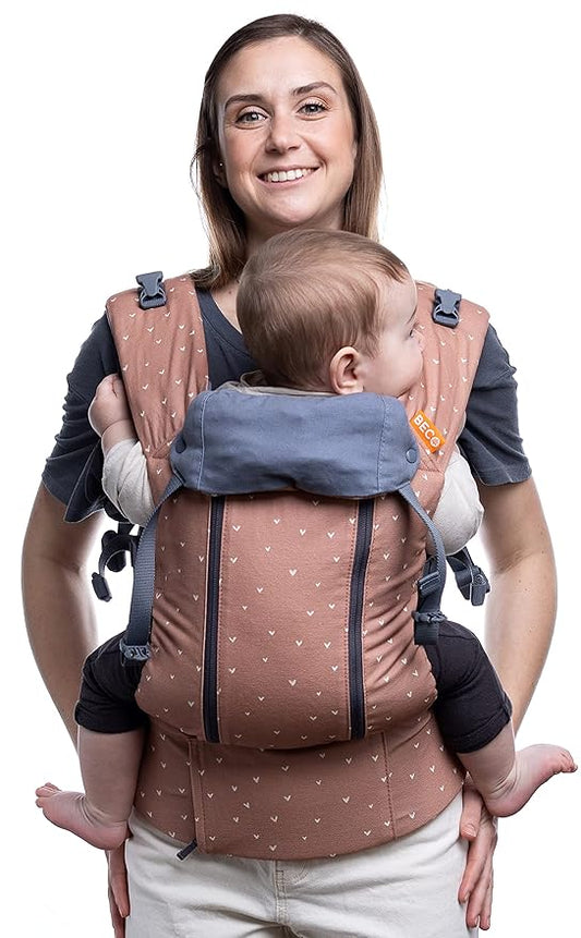 Beco 8 Baby Carrier from Newborn to Toddler (7-45lbs) - All in 1 Hybrid Front, Hip and Backpack Style Carrier with Breathable, Cooling Mesh - Rose Love