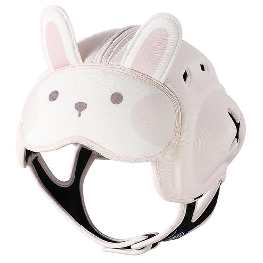 Baby Head Protector Baby Helmet for Crawling and Walking - No Bumps and Soft Safety Peak - Ultralight and Adjustable Baby Head Protector Suitable for Babies 6-24 Months-Rabbit