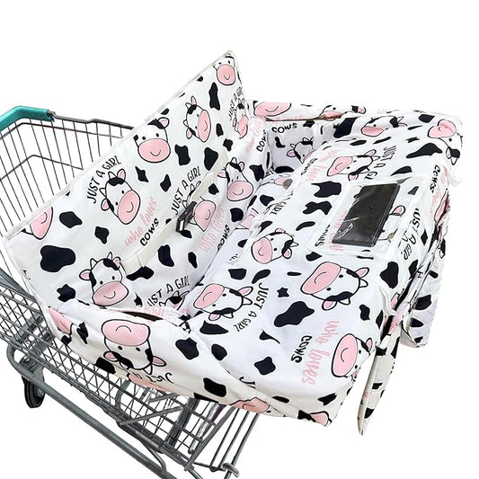 Shopping Cart Cover for Baby,2-in-1 Baby Cart Covers with Portable Cloth Bag Cart Seat Pad for Babies Grocery Cushion Cover Restaurant,Suitable for All Supermarkets and Restaurants
