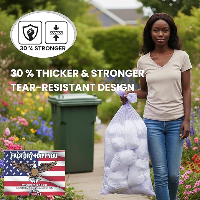 Factory Happyou® Pack of 4 Refills Compatible with Dekor Classic Pail Refills & Dekor Diaper Pail Refill Bags- 472 in Long, 30% Thicker, Advanced Odor Control. Each Roll holds up to 600 Diapers