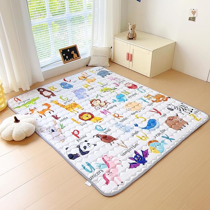 Premium Baby Playpen with Mat, 71x60 Inches Extra Large Playpen for Babies and Toddlers, Indoor & Outdoor Activity Center, Safety Baby Play Pen with Gate Prints