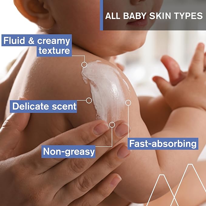 Uriage Baby 1st Moisturizing Cream with Organic Edelweiss & Shea Butter | Hydrates & Prevents Dryness, Fast-Absorbing, Non-sticky, 97% Ingredients of Natural Origin, 500 mL/ 17 oz