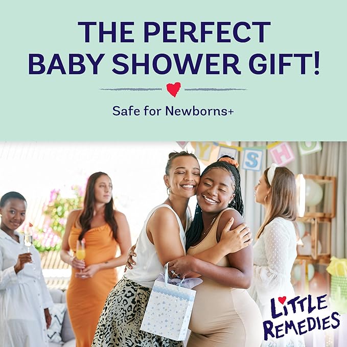 Little Remedies New Baby Essentials Kit with Saline Nasal Spray, Diaper Rash Cream, Gas Relief Drops, Gripe Water & More, Safe for Newborns