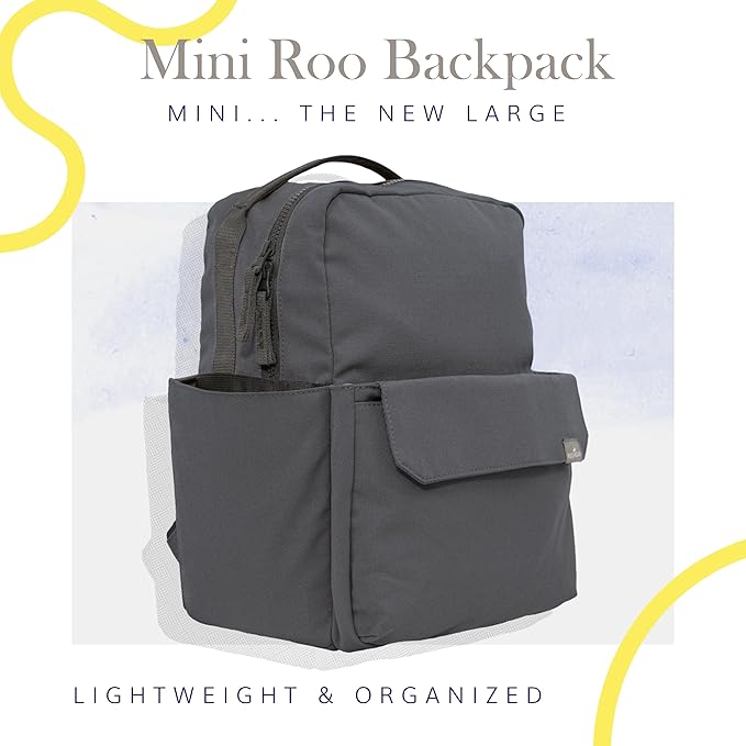 RED ROVR Mini Roo Lightweight Backpack | 6 pockets for everyday essentials (Charcoal)
