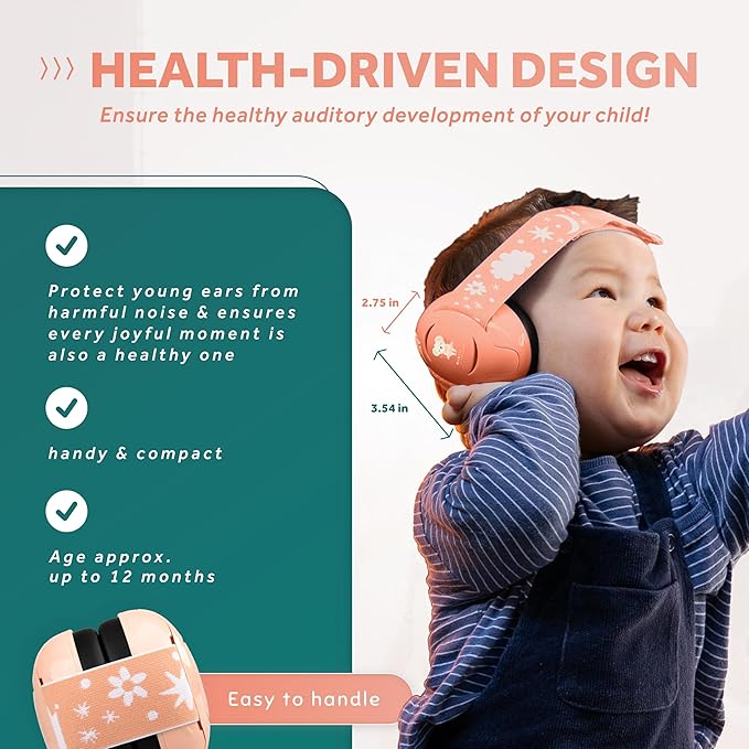 Schallwerk ® Mini+ Baby Ear Muffs – Infant Noise Cancelling Headphones, Toddler Ear Protection, Baby Headphones for Noise