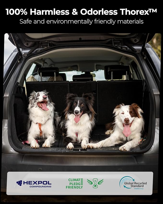 3W Cargo Liner Fit for Range Rover Evoque 2022-2024 2025 2026,TPE All Weather Custom Fit Trunk Mat for Range Rover Full Set Car Mats, Black