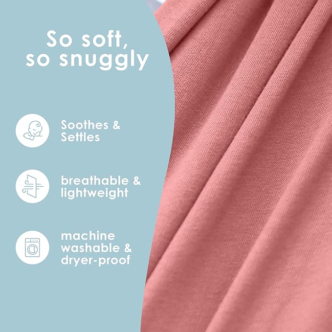 Sleepy Wrap Stretchy Ergonomic Baby Carrier Sling for Newborns to Toddlers - Hands-Free Lightweight Baby Wrap 7-35 lbs (Pink)