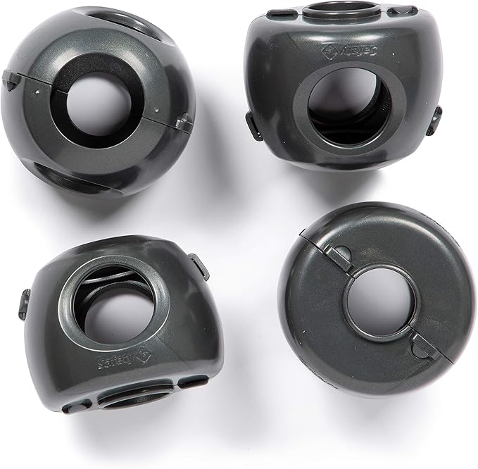 Safety 1st Parent Grip Door Knob Covers, Grey/Charcoal, 4 Count (Pack of 1)