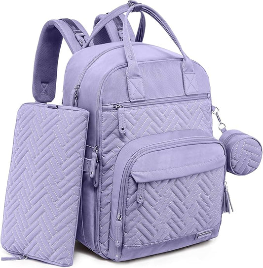 iniuniu Diaper Bag Backpack, 4 in 1 kit Large Unisex Baby Bags for Boys Girls, Waterproof Travel Back Pack with Diaper Pouch