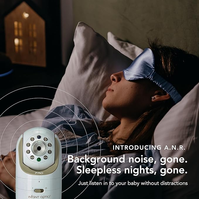 Infant Optics DXR-8 PRO Video Baby Monitor, 720P HD Resolution 5" Display, Patented A.N.R. (Active Noise Reduction), No WiFi, Pan Tilt Zoom, and Interchangeable Lenses