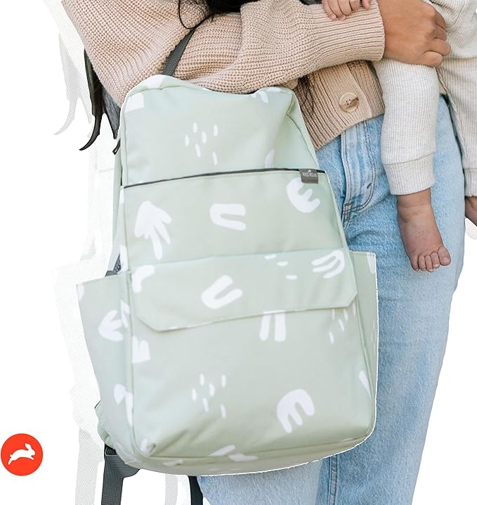 RED ROVR Roo Lightweight 1 LB Diaper Bag Backpack | 11 organizational pockets| Durable & Water-Resistant (Pear Doodle)