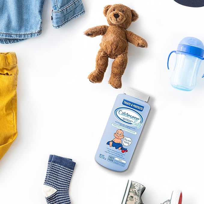 Caldesene Dry & Comfy Baby Powder with Zinc Oxide & Cornstarch, Free from Talc & Preservatives, 5 Oz.