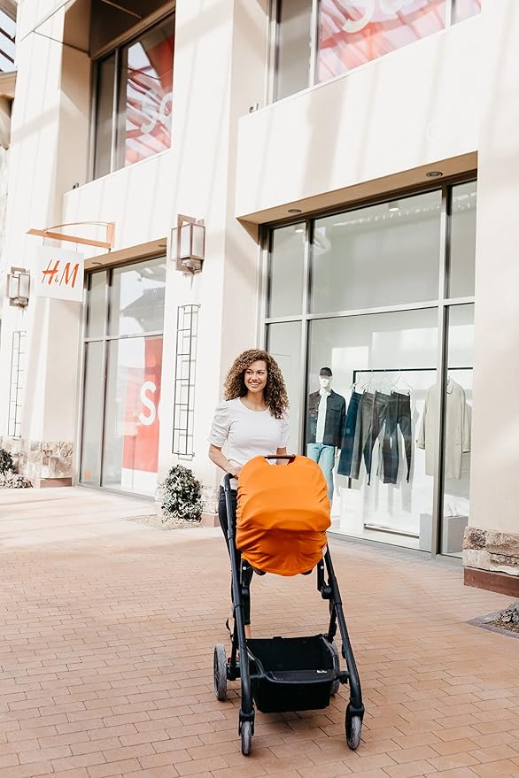 Baby Car Seat Cover Canopy and Nursing Cover Multi-Use Stretchy 5 in 1 Gift "Blaze" by Copper Pearl