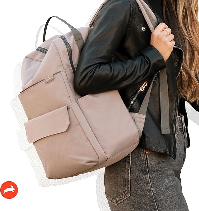 RED ROVR Roo Lightweight 1 LB Diaper Bag Backpack | 11 organizational pockets| Durable & Water-Resistant (Truffle)