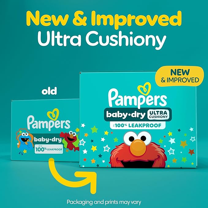 Pampers Diapers - Baby Dry - Size 4, 28 Count, Absorbent Disposable Infant Diaper (Packaging May Vary)