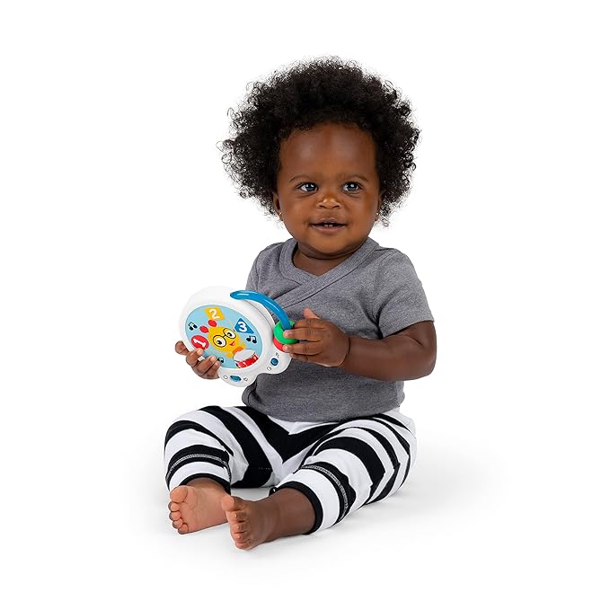 Baby Einstein Tiny Tempo Musical Toy Drum, Ages 3+ Months, Bead Chaser