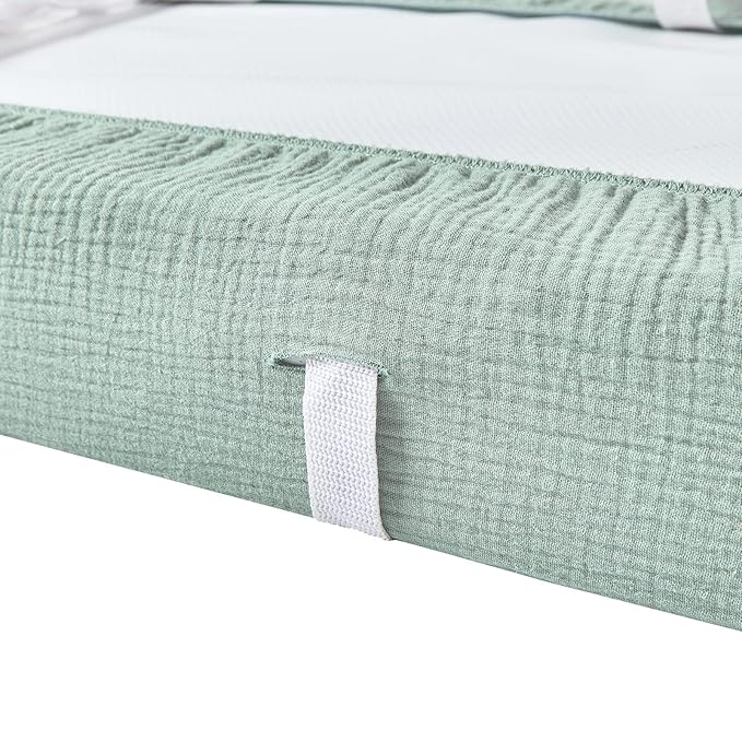 Muslin Changing Pad Cover,Ultra Soft Breathable Diaper Changing Table Cover for Baby Boys Girls,Neutral Fitted Changing Pad Sheets