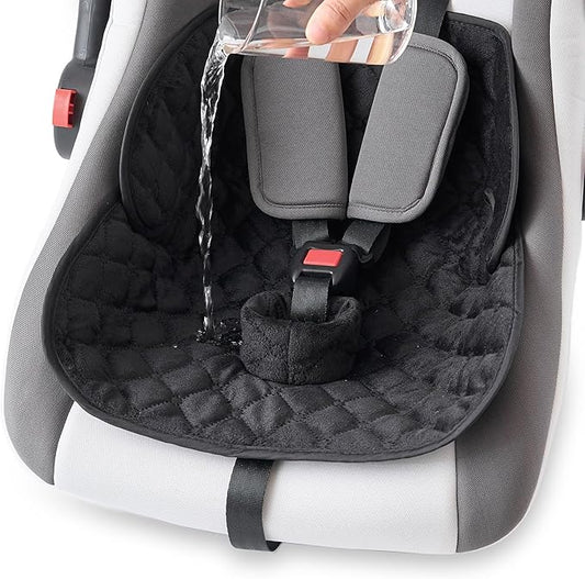 2 Pack Baby Waterproof Car Seat for Potty Training Pad,Piddle Pads Carseat Protector with Waterproof Seat Liner Black