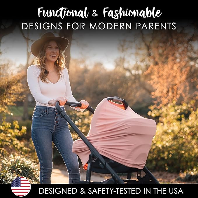 Milk Snob Original 5-in-1 Luxe Cover in Ballet Slipper - Added Privacy for Breastfeeding, Baby Car Seat, Carrier, Stroller, High Chair, Shopping Cart, Lounger Canopy, Newborn Essentials, Nursing Top