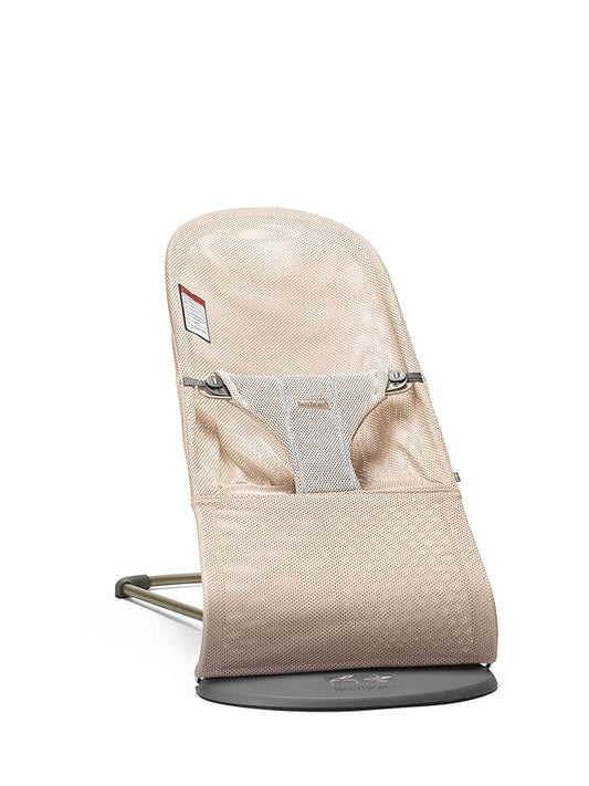 BabyBjörn Bouncer Bliss, Mesh, Pearly Pink 2-in-1 Adjustable Baby Bouncer Seat and Toddler Chair, Newborn to Toddler (8-29 lbs), 4 positions, Lightweight & Portable