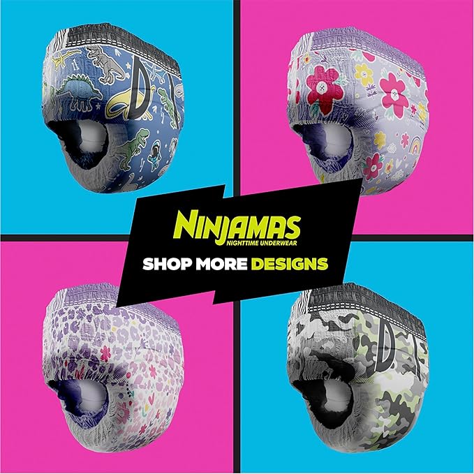 Ninjamas Boys Bedwetting Nighttime Underwear Boys - Size L (64-95+ lbs), 11 Count, Overnight Protection, Ultra Absorbent, Hypoallergenic