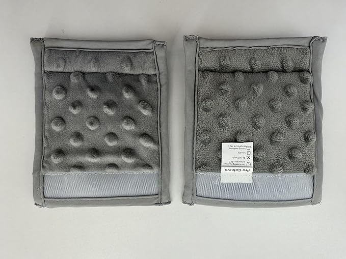 Pro Goleem Car Seat Strap Covers for Babies Unisex Soft Car Seat Strap Shoulder Pads for All Car Seats, Stroller, Pushcar, Small Size Designed for Newborn Gray