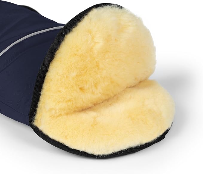 Werner Christ Baby Sheepskin Hand Warmer - GLOVY Luxe Gloves are The Ideal Baby Carriage muff Made of Medical Fur, Warm Universal and Water-Repellent Hand muff