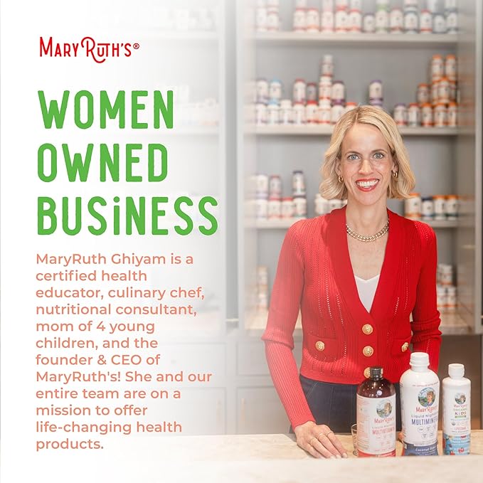 MaryRuth Organics USDA Organic Womens Probiotic Liquid Drops for Digestive Health | Targeted Support for Women | Four Probiotic Blend | Women's Wellness | Dairy Free | 30 Servings