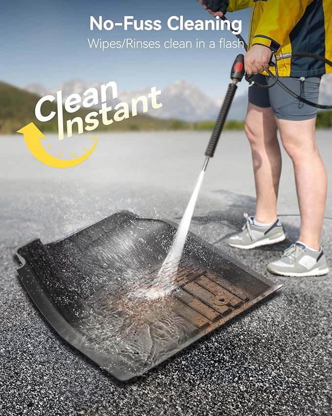 3W Floor Mats Fit for Land Rover/Range Rover Evoque 2020-2024 2025 2026, TPE All Weather Custom Fit Floor Liner,1st & 2nd Row Full Set TPE All-Weather Car Mats with Red Logo, Black