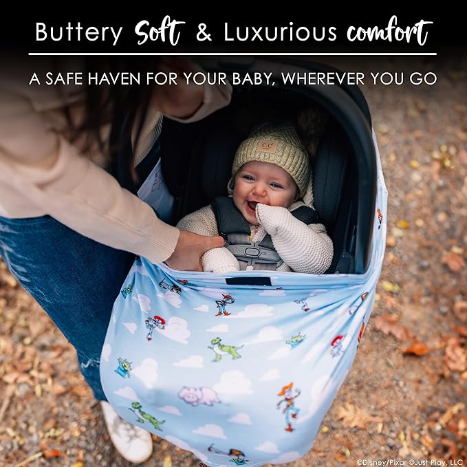 Milk Snob Original Disney Pixar Toy Story 5-in-1 Cover, Added Privacy for Breastfeeding, Baby Car Seat, Carrier, Stroller, High Chair, Shopping Cart, Lounger Canopy - Newborn Essentials, Nursing Top