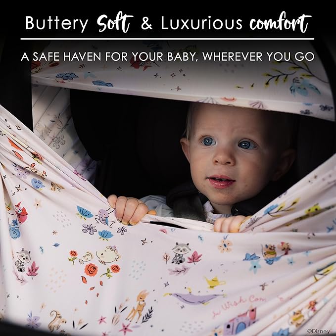 Milk Snob Disney's A Wish Come True 5-in-1 Baby Cover, Breastfeeding, Car Seat, Carrier, Stroller, High Chair, Shopping Cart, Lounger Canopy, Baby Shower Gender Neutral Gifts, Nursing Top