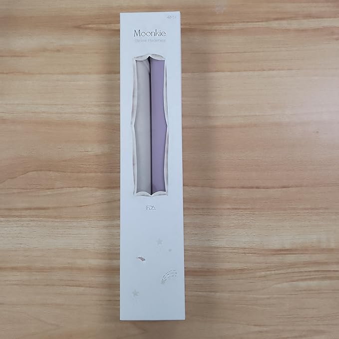 Moonkie Silicone Placemats for Baby & Kid, Stain-Proof Non-Slip Toddler Food Mats Eating Table Mat with 2 Packs(Ether/Sage