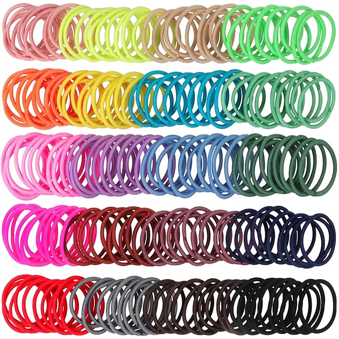 200PCS Small Hair Ties,No Crease Baby Hair Ties,Elastic Hair Ponytail Holder Hair Accessories for Baby Girls Infants Toddlers Kids