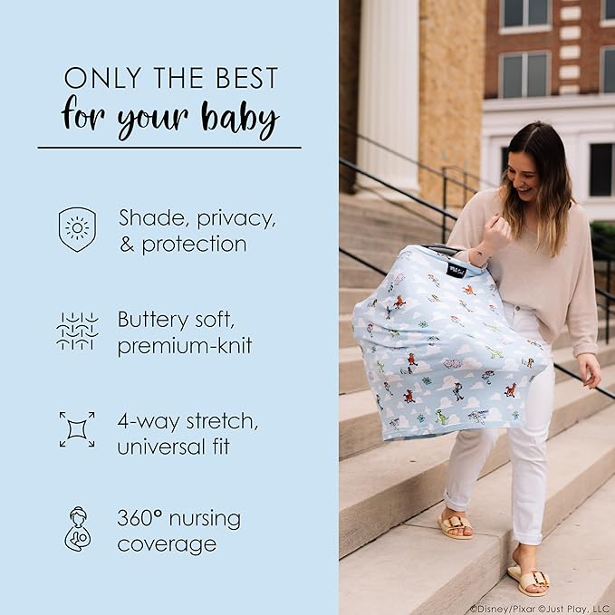 Milk Snob Original Disney Pixar Toy Story 5-in-1 Cover, Added Privacy for Breastfeeding, Baby Car Seat, Carrier, Stroller, High Chair, Shopping Cart, Lounger Canopy - Newborn Essentials, Nursing Top