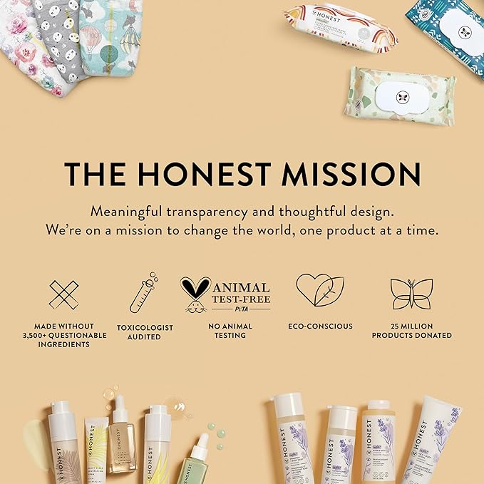 The Honest Company 2-in-1 Cleansing Shampoo + Body Wash and Face + Body Lotion Bundle | Gentle for Baby | Naturally Derived | Lavender Calm, 18.5 fl oz