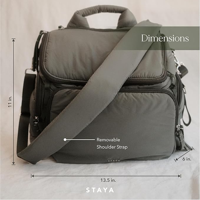 Staya- Cloud Diaper Bag (Sage, Medium)