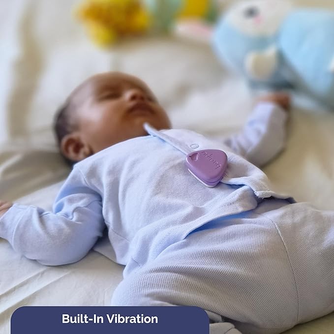Bellybutton Smart Breathing Baby Monitor for Safer Sleep with Gentle Vibration, App Notifications, Easy to Clip, Portable, Medical-Grade Materials & Non-Bulky Design