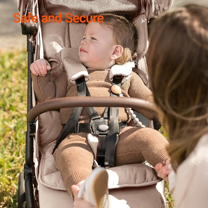 Lightweight Baby Travel Stroller with Carbon Fiber Frame, Compact & Airplane-Friendly, One-Handed Folding Design, 11.6 lbs, Perfect for Toddlers, Simply Taupe
