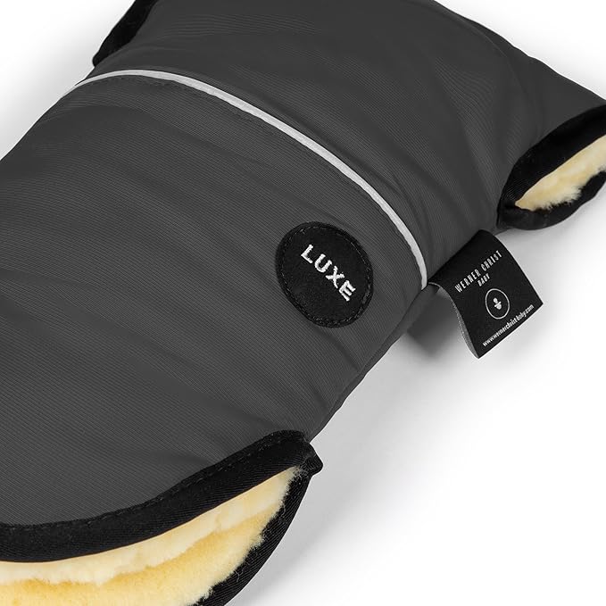 Werner Christ Baby Sheepskin Hand Warmer - GLOVY Luxe Gloves are The Ideal Baby Carriage muff Made of Medical Fur, Warm Universal and Water-Repellent Hand muff