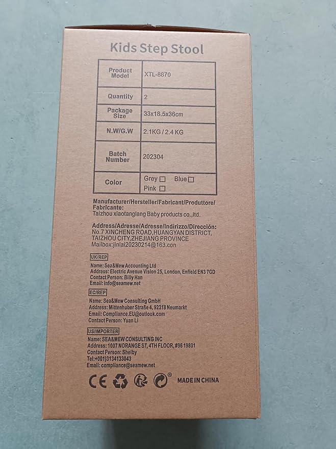 COOSEYA 2 Step Stools for Kids,Toddler Step Stool for Bathroom Sink,No-Slip Double up Stepping for Toddlers Bathroom, Multifunctional Toilet Potty Stool for Kids,Toilet Potty Training(2 Packs)（Blue）