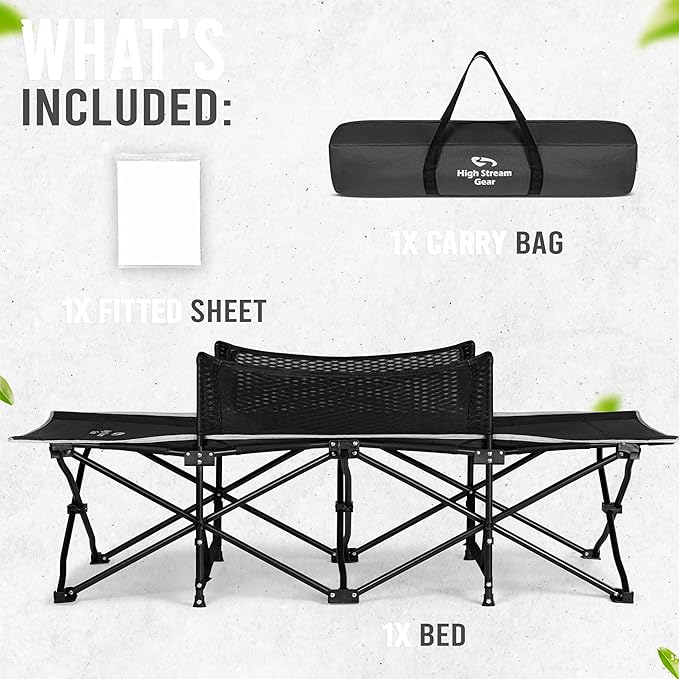 Toddler Cot Bed: Kids Travel Camping and Portable Folding Cot, Great for Outdoors and Young Guests at Home. Comfortable Sleeping Bed Easy to Store and Use (White)