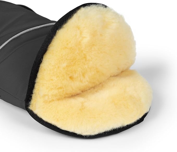Werner Christ Baby Sheepskin Hand Warmer - GLOVY Luxe Gloves are The Ideal Baby Carriage muff Made of Medical Fur, Warm Universal and Water-Repellent Hand muff