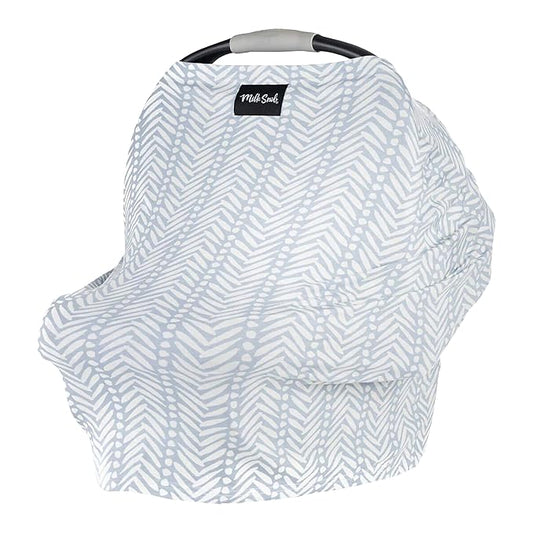 Milk Snob Original 5-in-1 Cover - Added Privacy for Breastfeeding, Baby Car Seat, Carrier, Stroller, High Chair, Shopping Cart, Lounger Canopy - Newborn Essentials, Nursing Top, Soho