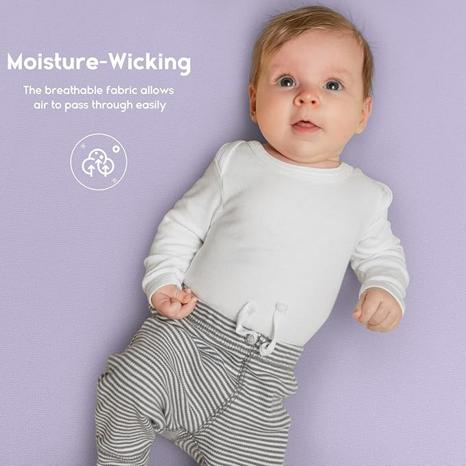 Yoofoss Baby Crib Sheets for Boys Girls, Fitted Crib Sheet 2 Pack for Standard Crib and Toddler Mattress, Super Soft Microfiber Baby Sheet 28x52x8in(Purple+Unicorn)