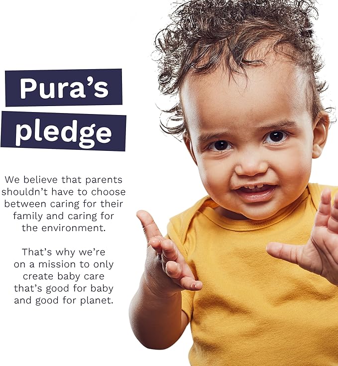 Pura Hypoallergenic Diapers Size 2 (7-13 lbs) Monthly Pack, Totally Chlorine Free, Wetness Indicator, Suitable for Sensitive Skin, Soft Organic Cotton Comfort, Overnight, 6 Packs of 29 (174 Diapers)