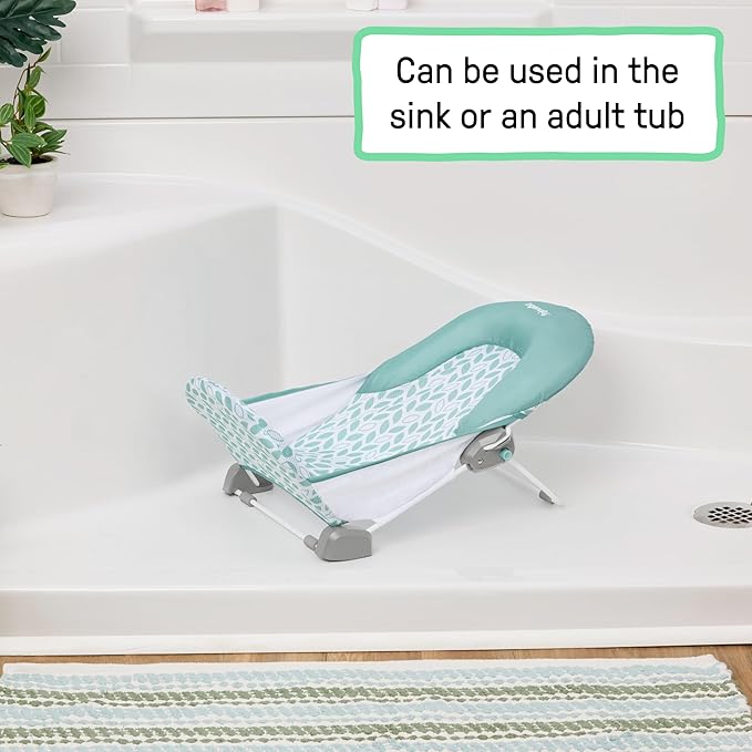 Ingenuity Foldaway 2-Position Bather, 2-Position Bath Support for Sink or Bathtub, for Ages 0-6 Months, Up to 20 Pounds
