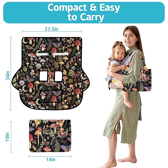 Shopping Cart Cover for Baby,2-in-1 Baby Cart Covers with Portable Cloth Bag Cart Seat Pad for Babies Grocery Cushion Cover Restaurant,Suitable for All Supermarkets and Restaurants