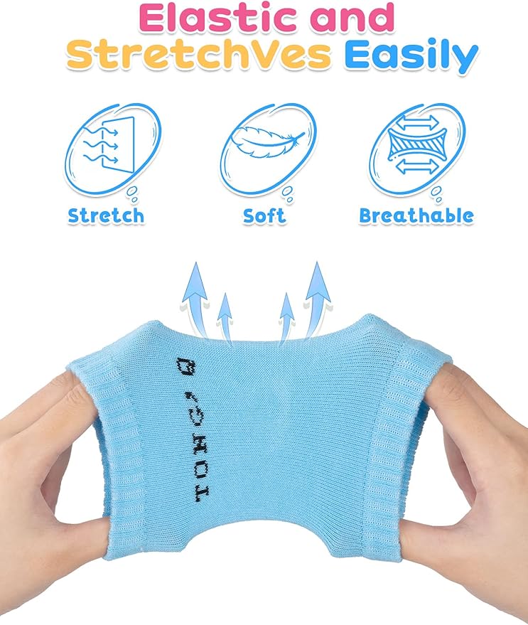 BOSONER Baby Crawling Anti-Slip Knee Pads,Unisex Baby Toddlers Kneepads 5 Pairs