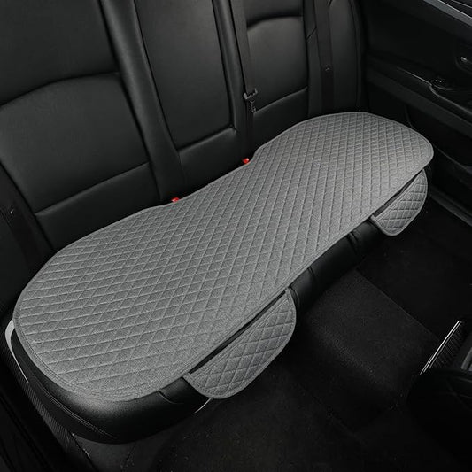 West Llama Linen Car Seat Covers,Bottom Seat Covers for Cars Include 1 Rear Bench Cover Universal Fits 90% Vehicles,SUVs,Cars,Sedans,Gray