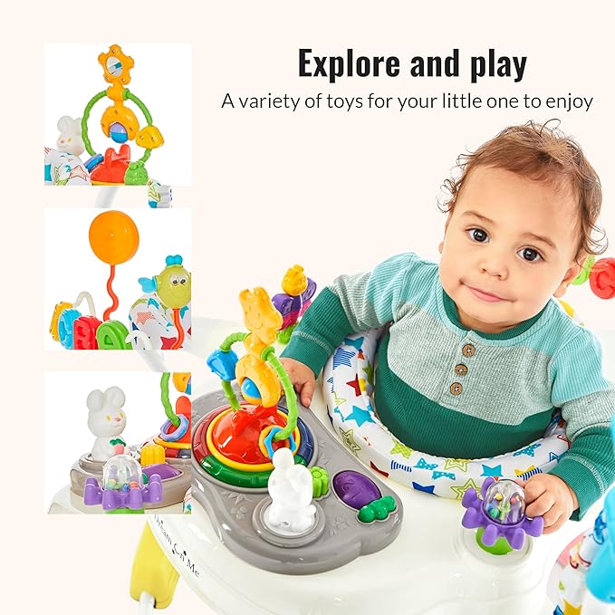 Dream On Me Zany 2-in-1 Activity Center and Bouncer in Star Print